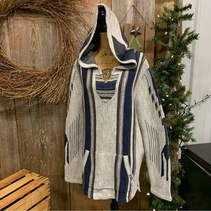 STS Ranchwear Men's Gray and Navy Hooded Sweater